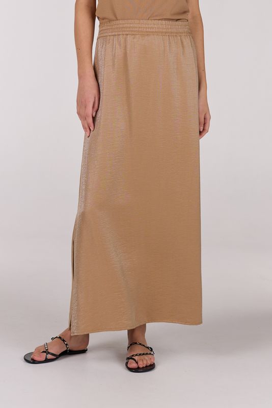 Jansen Amsterdam FRAN ROK WS 691 long slits elastic w tobacco FRAN HS25