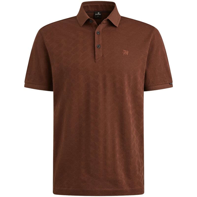 Vanguard Short sleeve polo jacquard merceri Chocolate Fondant VPSS2505879