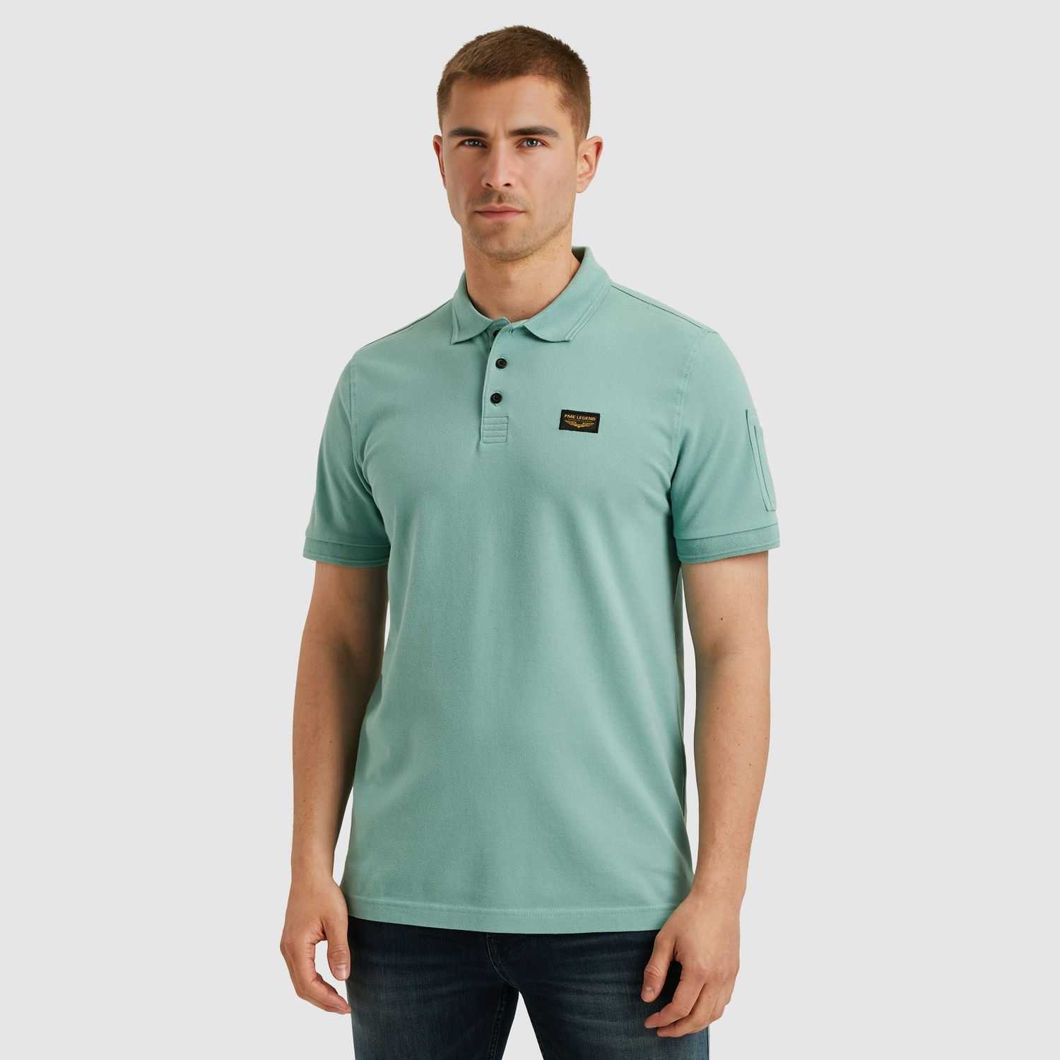 PME Legend Short sleeve polo trackway polo Cameo Blue PPSS2505899