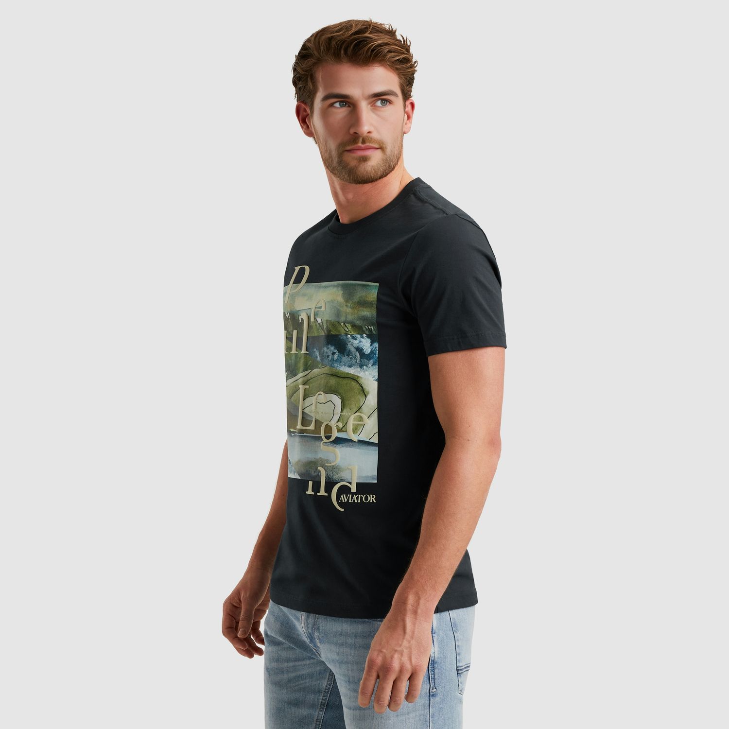 PME Legend Short sleeve r-neck single jersey Blauw PTSS2505572