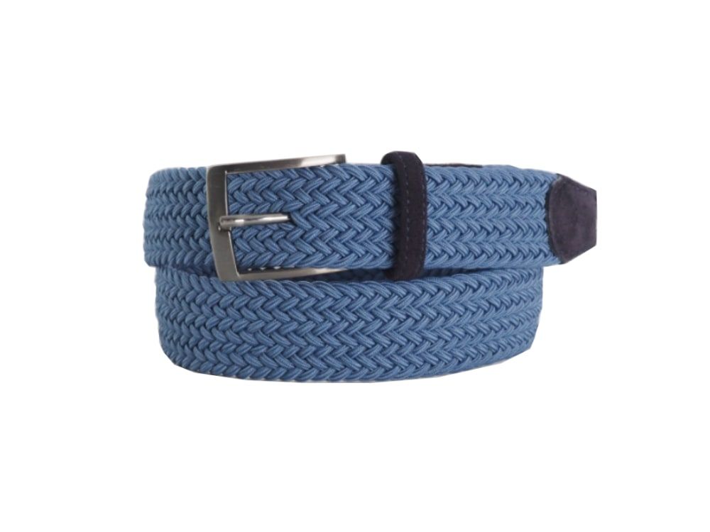 sixroad6road Riem vlecht stretch suède lichtblauw 395040