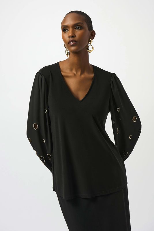 Joseph Ribkoff LDS Top Black 253084