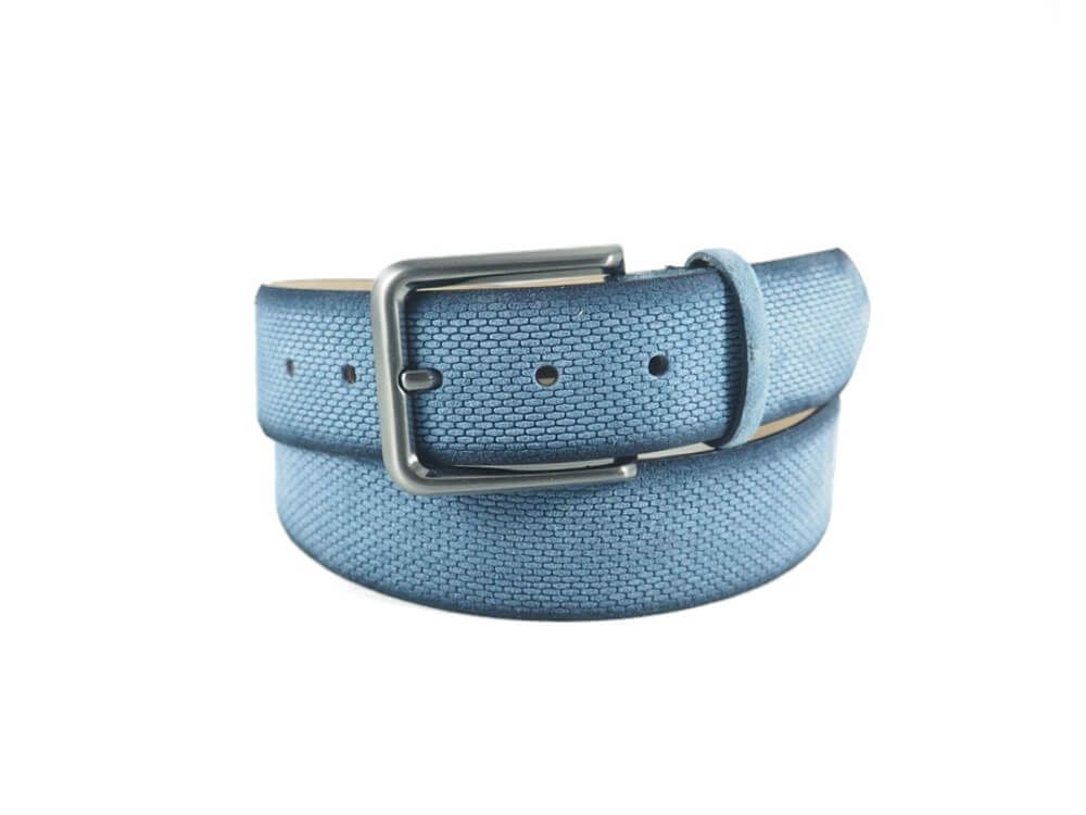 sixroad6road Riem suede print 4 cm. blauw 454545