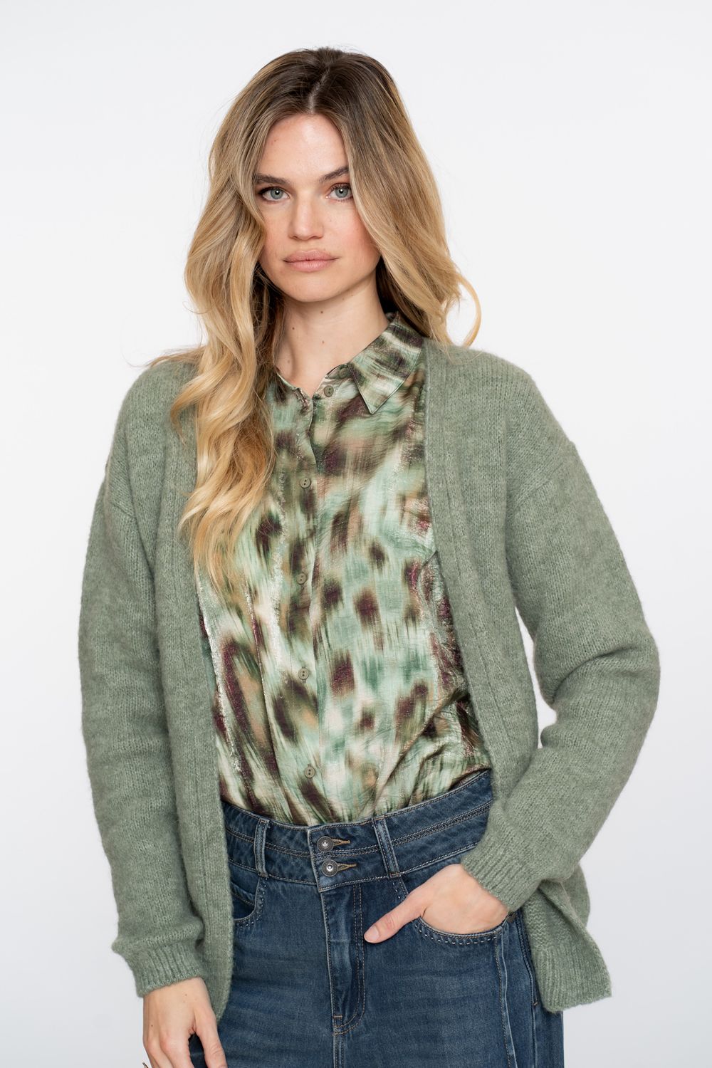 Geisha Cardigan soft green 54599-70