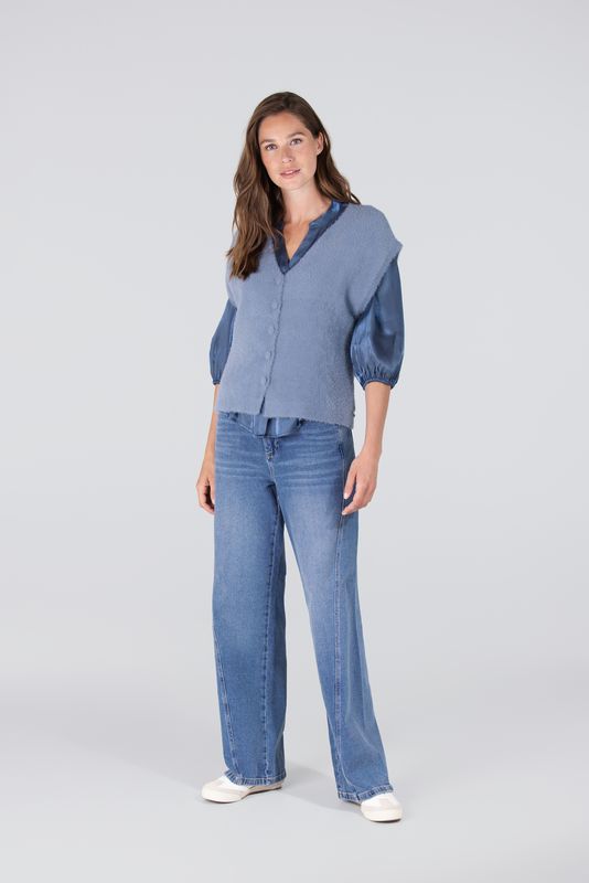 Jansen Amsterdam CHELSIE GILET P 204 000761 - blue grey CHELSIE W25