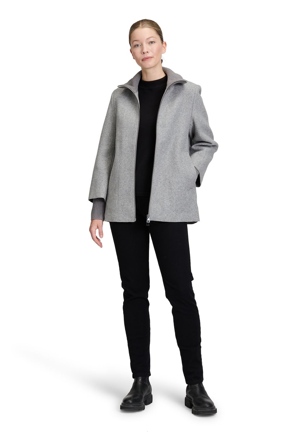 Betty Barclay Jacke Wolle Light Grey Melange 79781531
