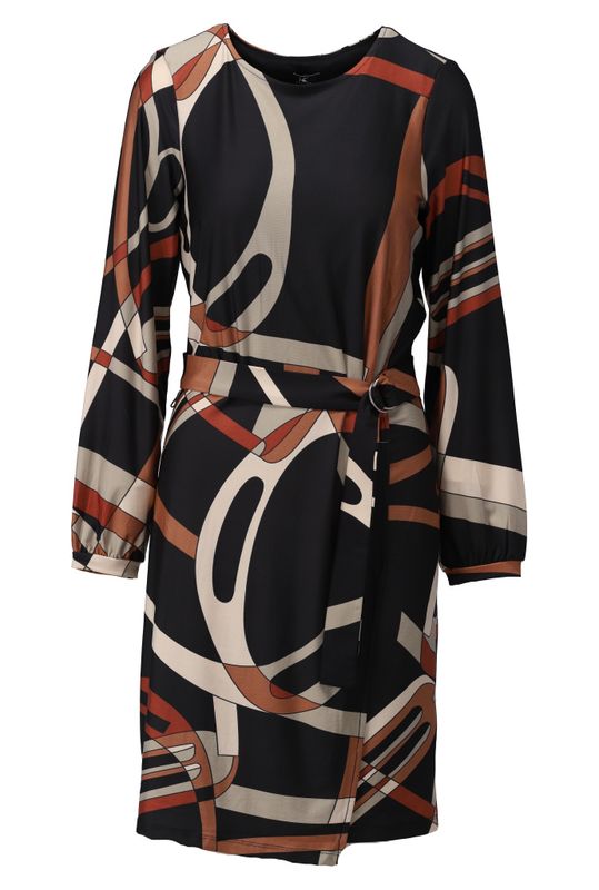 K-Design Jurk met ronde hals & design P048 B339