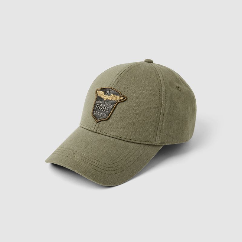 PME Legend Cap Cotton with badges Olive Night PAC2508903