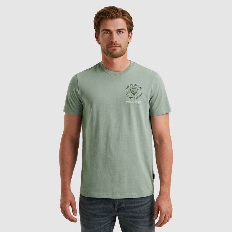 PME Legend Short sleeve r-neck single jersey Silver Blue PTSS2508575