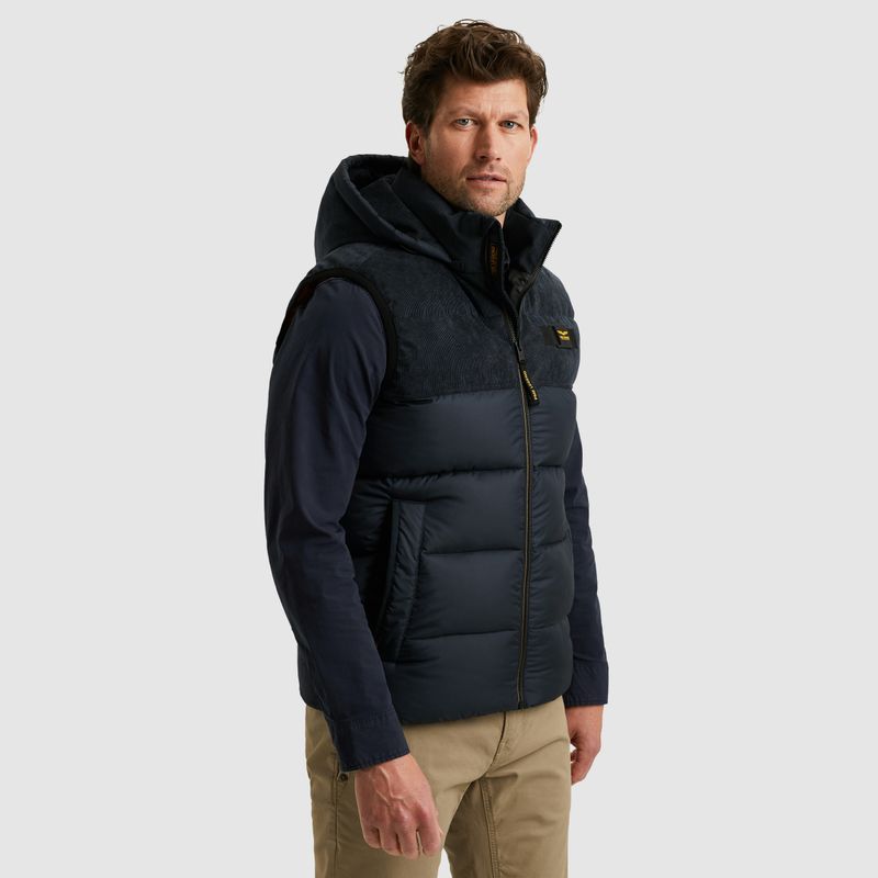 PME Legend Bodywarmer GOBBLER BW Mix fabric Blauw PBW2508100
