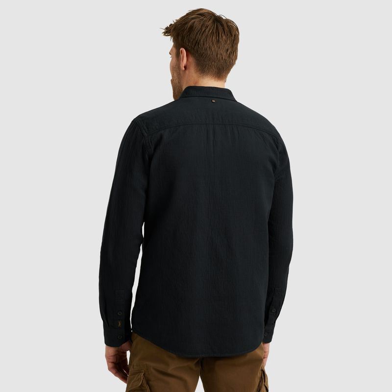 PME Legend LONG SLEEVE SHIRT Quilt Poplin Blauw PSI2508209