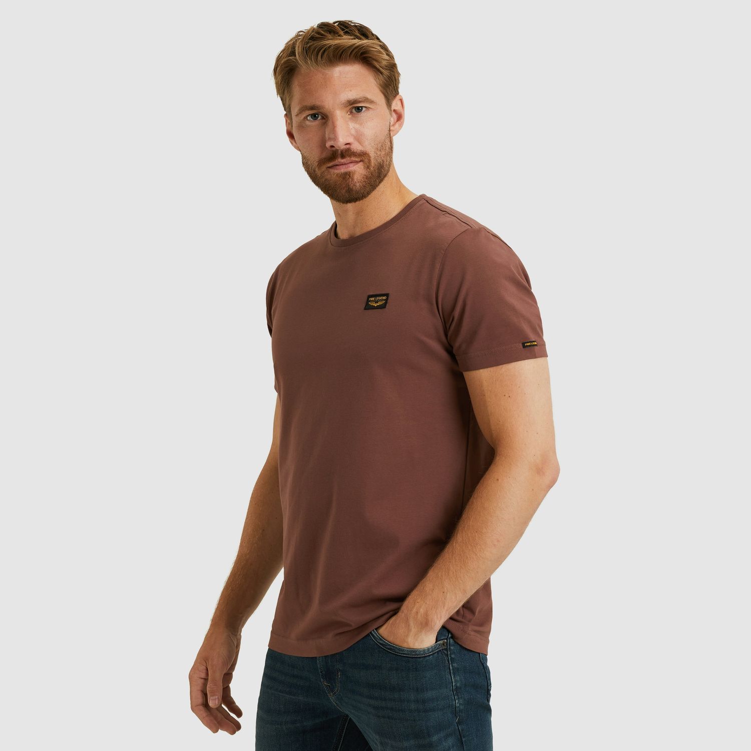PME Legend Short sleeve r-neck American Class Marron PTSS2508599