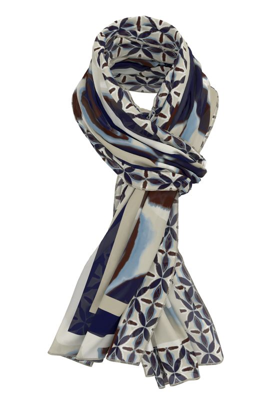 Frank Walder Schal blue Print NOS725770