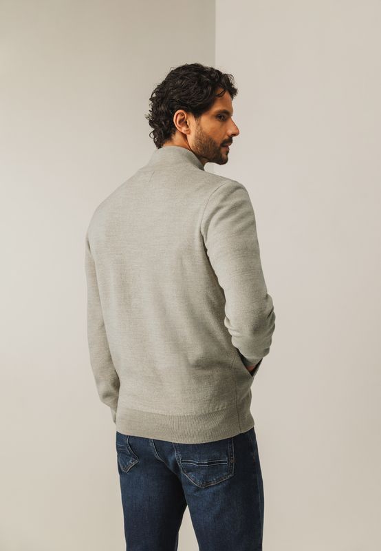State of Art Cardigan Plain - Zip kit:olijfgroen 16125057