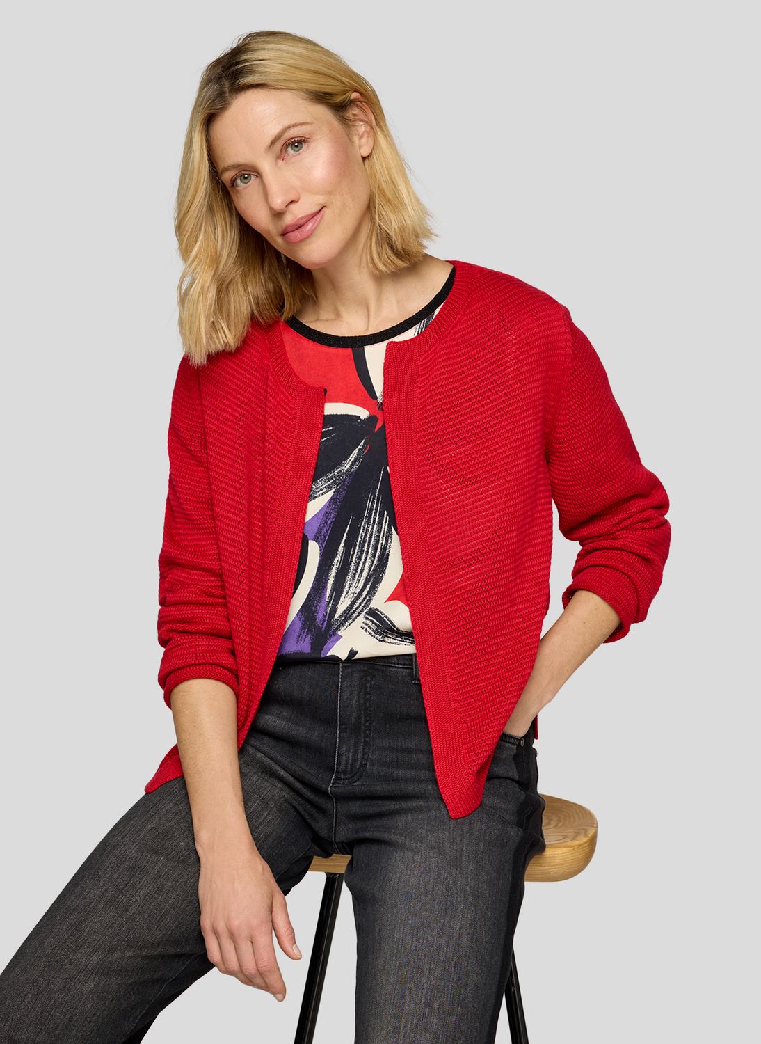 Thomas Rabe Strickjacke Mohn 55-113526