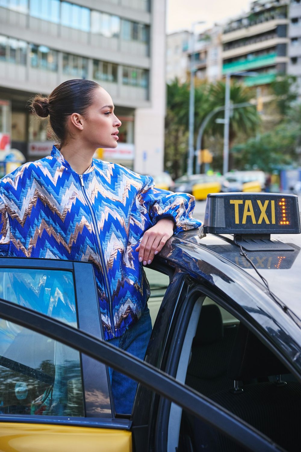 Esqualo Jacket Bomber jacquard zigzag Print F25.19500