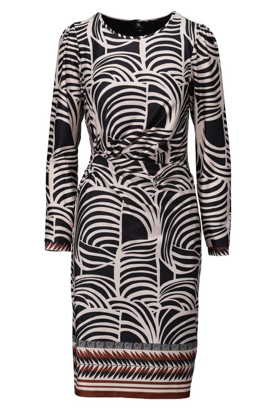 K-Design Jurk met ronde hals & design P056 B320