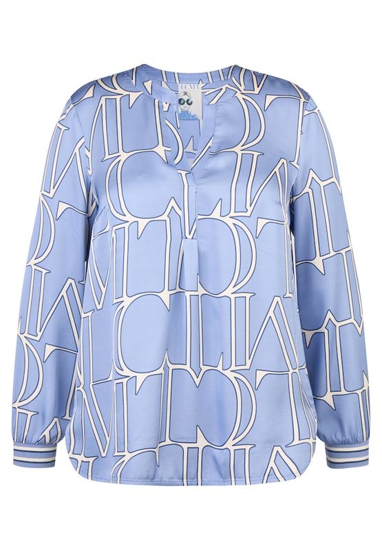 Le Comte Bluse Rauchblau 55-613104