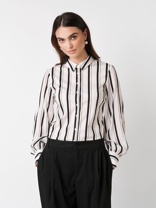 Desoto Collection Pia stripe black white 68185-2