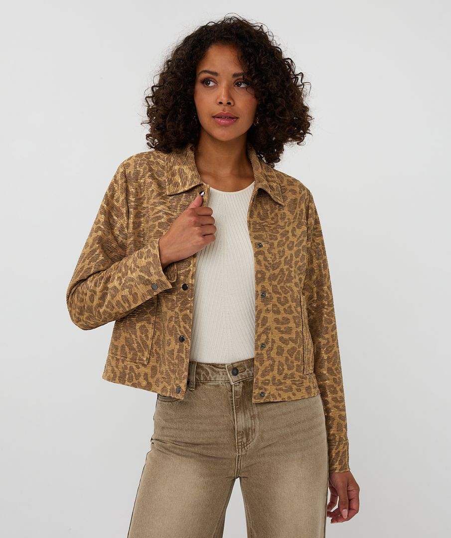 Esqualo Jacket Leopard Golden Olive F25.19513