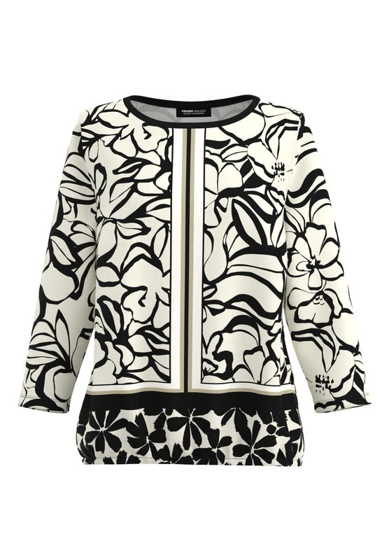 Frank Walder Blusenshirt  3/4 *rmel beige/ bro Print W51208421