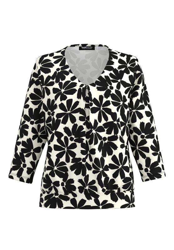 Frank Walder Blusenshirt  3/4 *rmel beige/ bro Print NOS725421