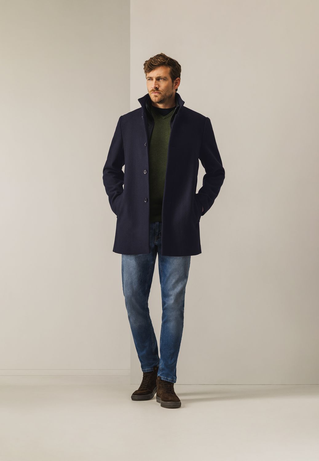 State of Art Jacket Plain Blauw 78125834