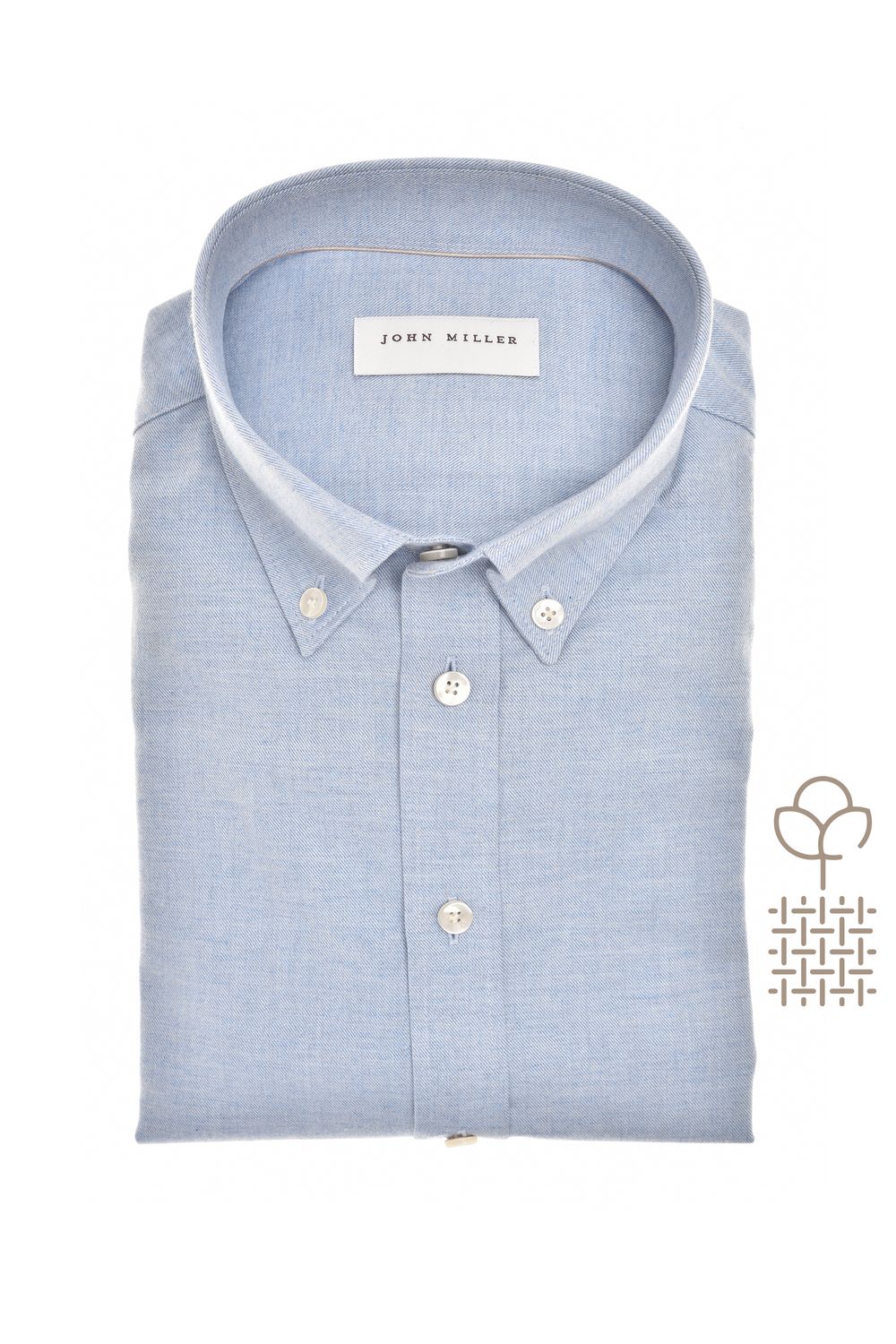 John Miller Shirts Plain:Overhemd Blauw 5142567