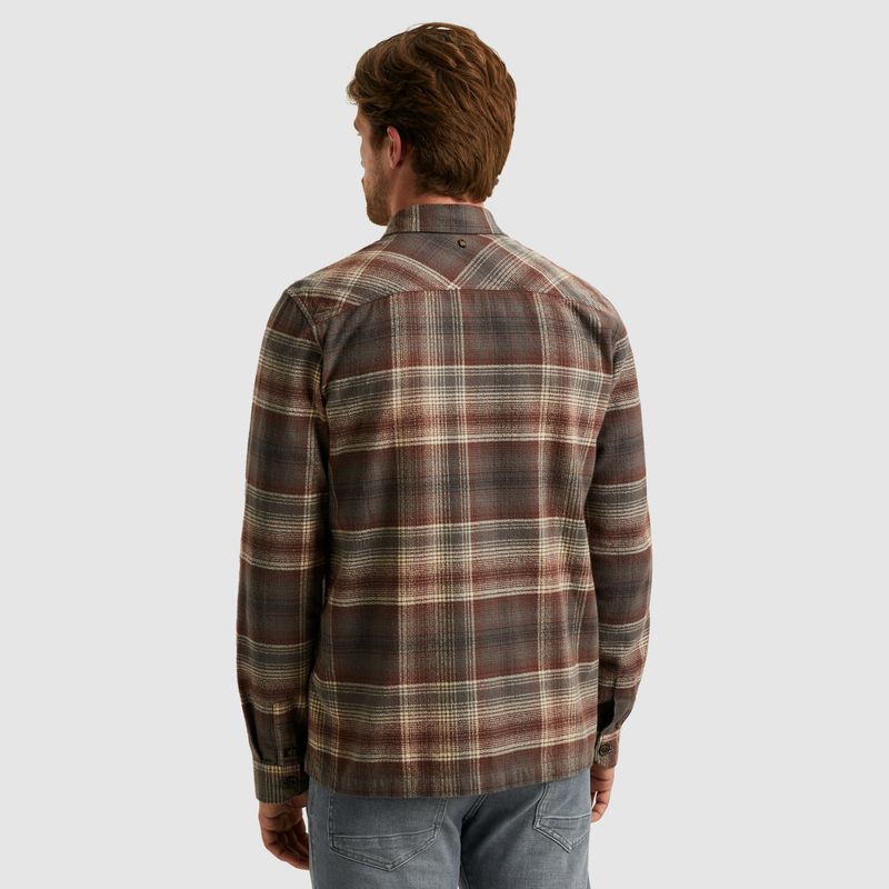 PME Legend LONG SLEEVE SHIRT Brushed Grindle Marron PSI2509244