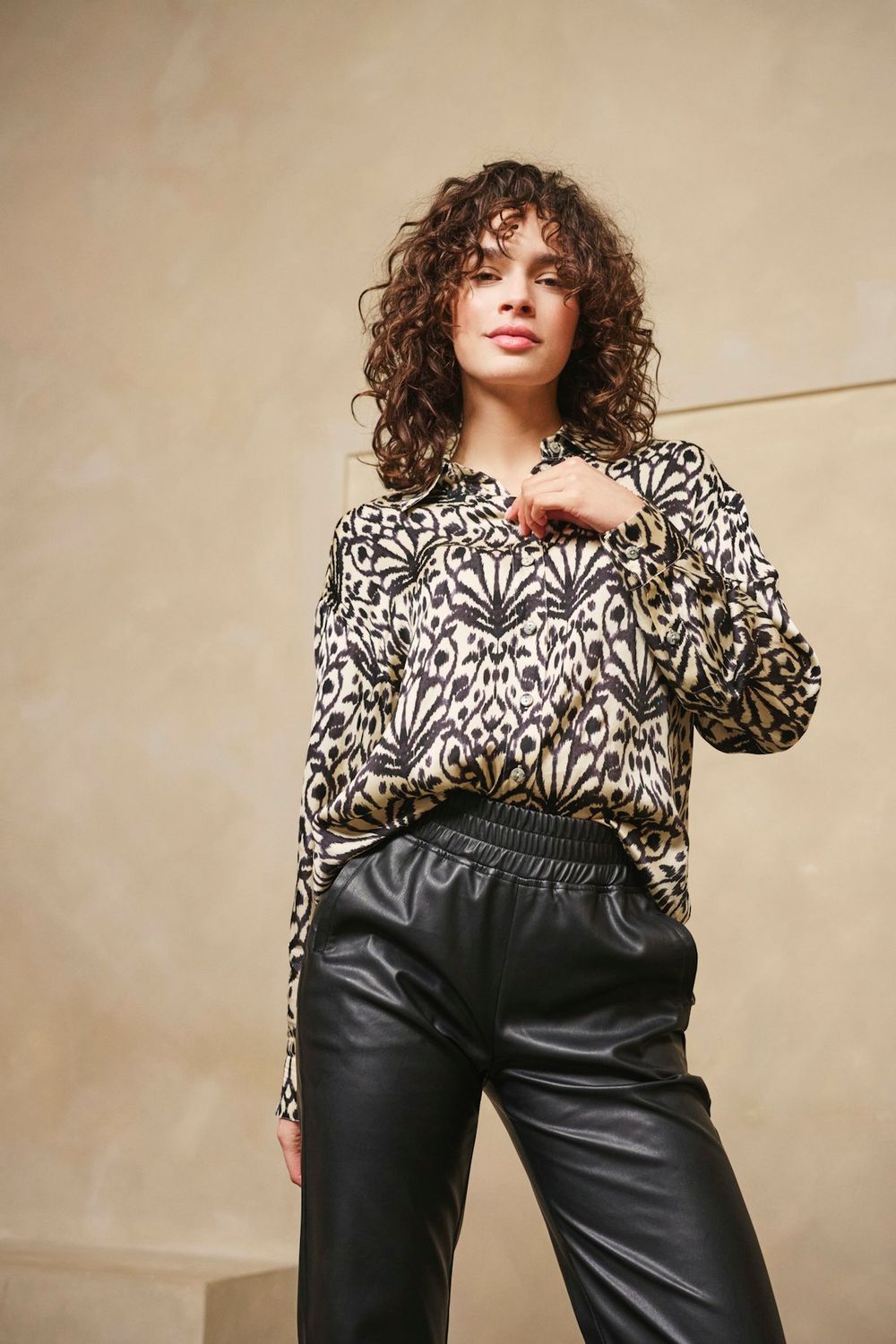 Esqualo Blouse oversized City Sign Print F25.10512