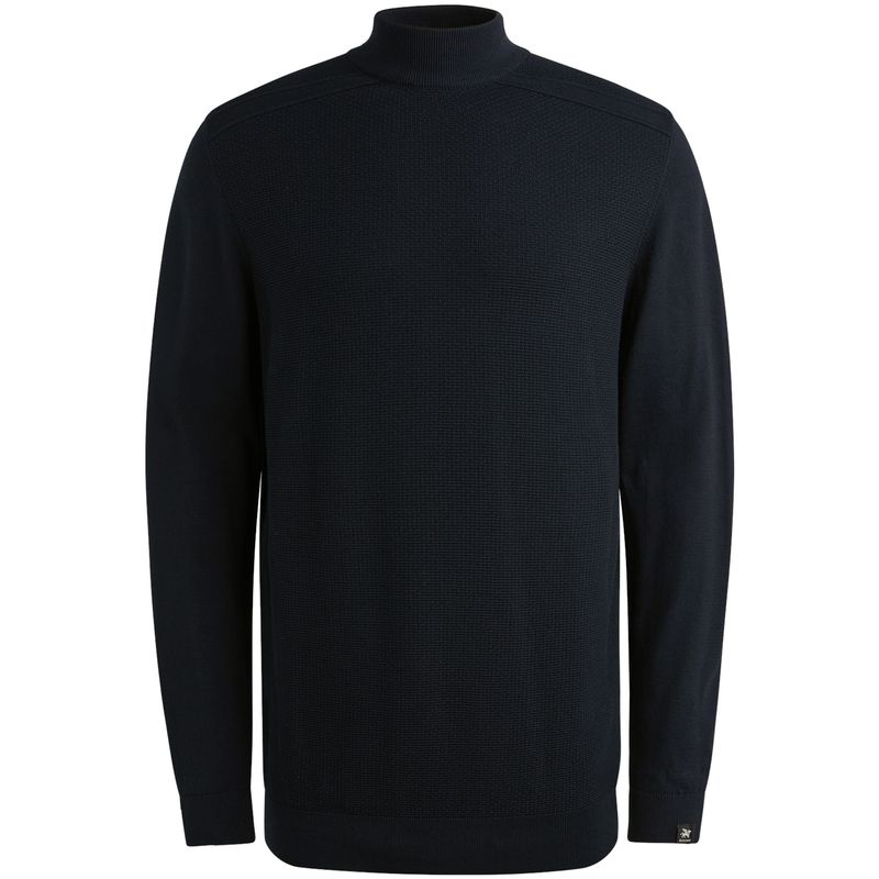 Vanguard Mock neck cotton modal Blauw VKW2509322