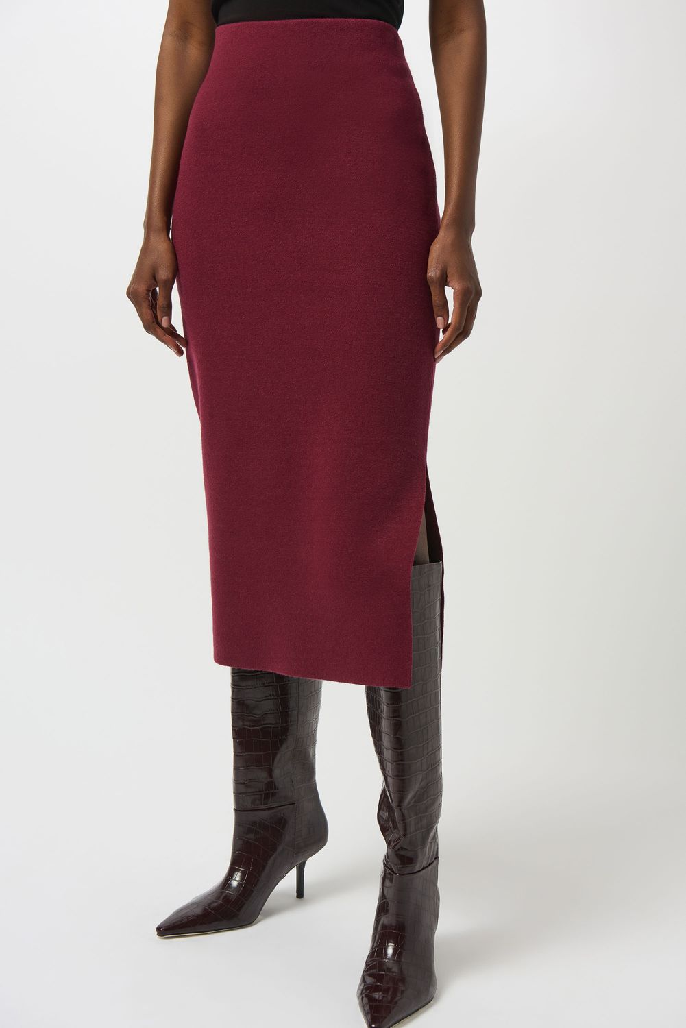 Joseph Ribkoff LDS Skirt Merlot 243967F25