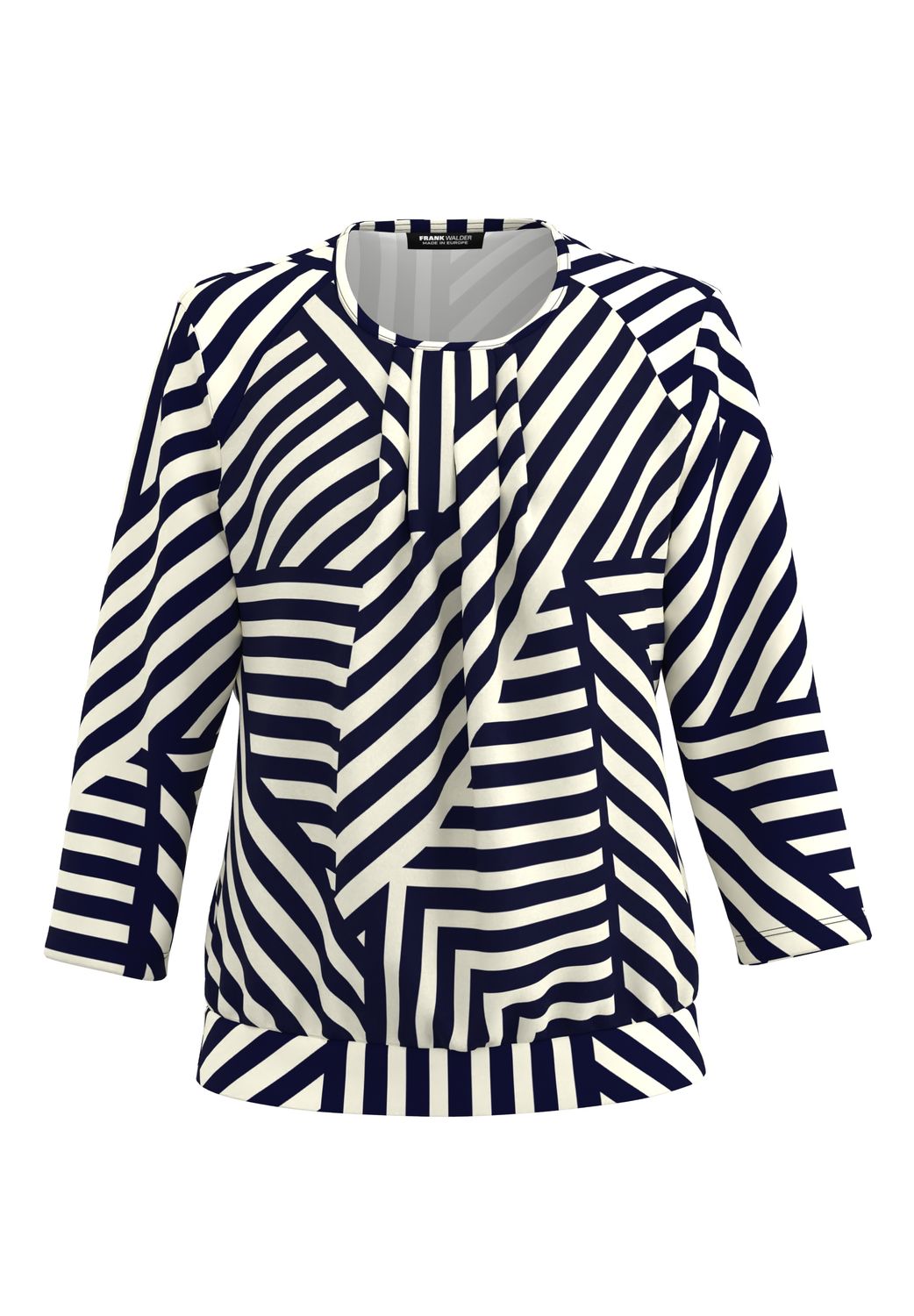 Frank Walder Blusenshirt  3/4 *rmel blue Print NOS725423