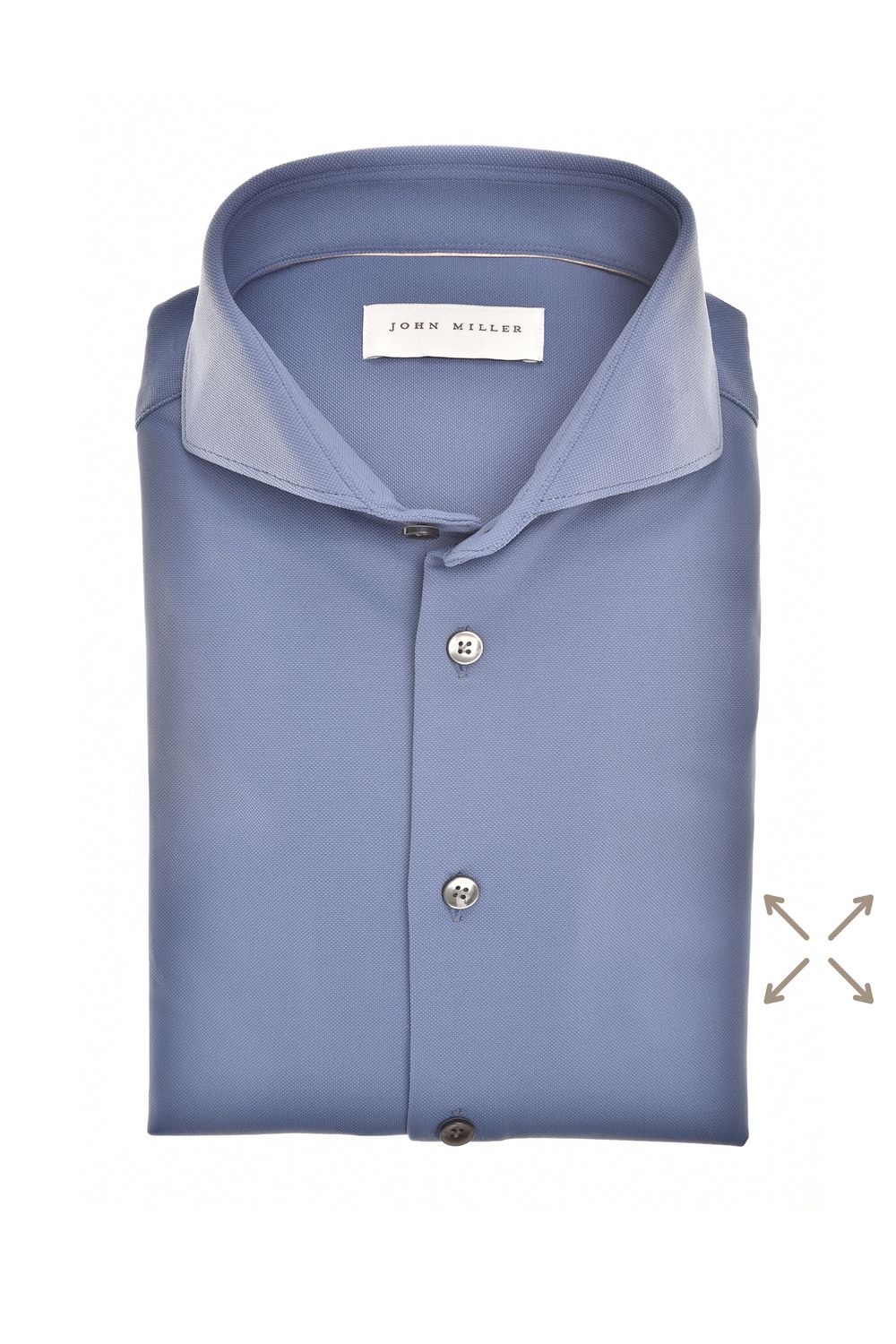 John Miller Shirts Plain:Overhemd Blauw 5142460