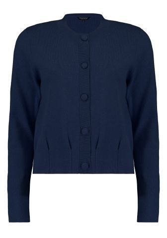 Bloomings Crew neck cardigan F/N 78% cotton/ 1 Navy SLK14-8768
