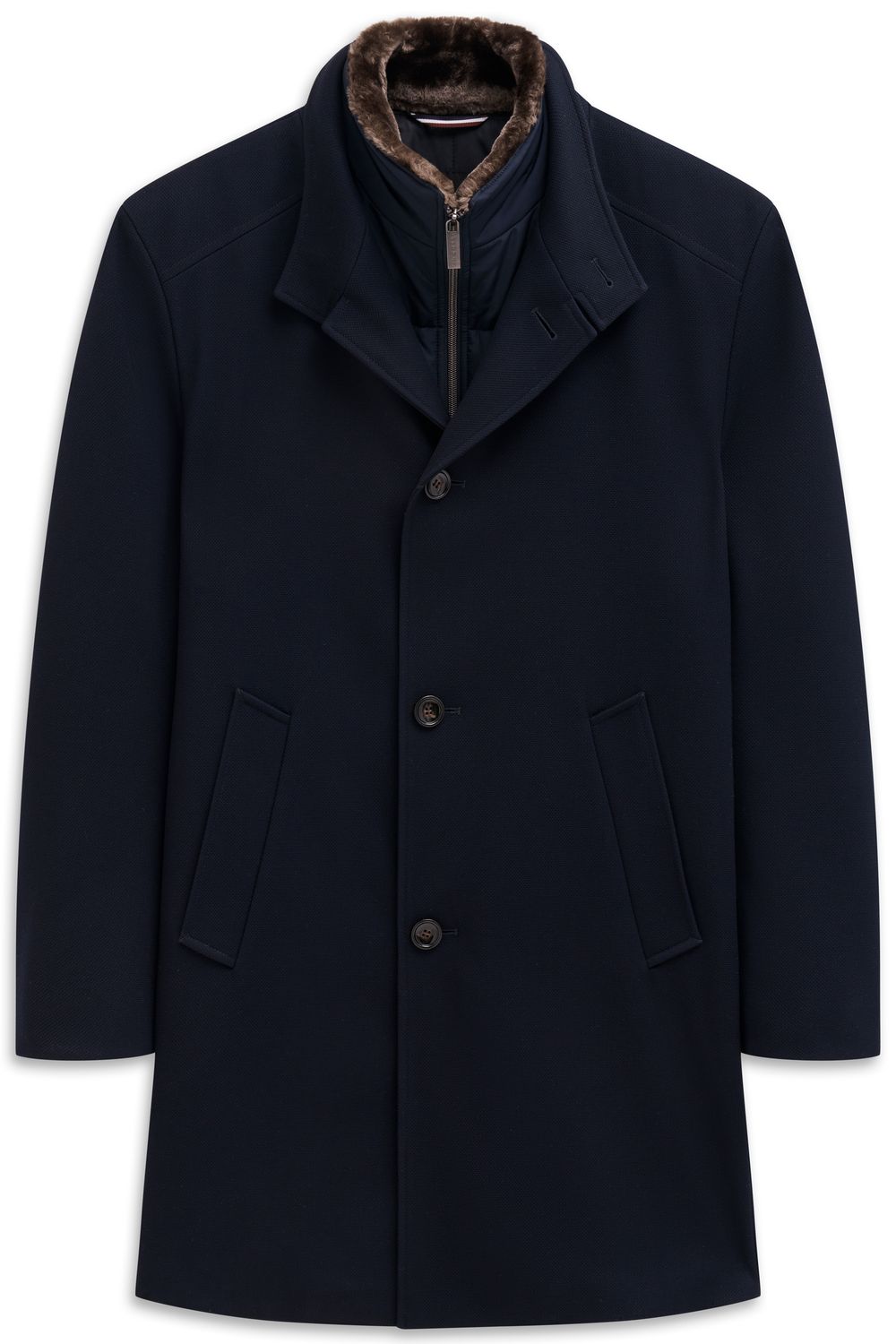 Bugatti HERRENMANTEL WOLLE Blauw 84220 821429