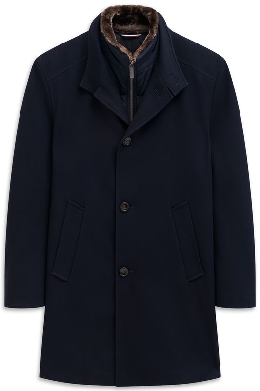 Bugatti HERRENMANTEL WOLLE Blauw 84220 821429