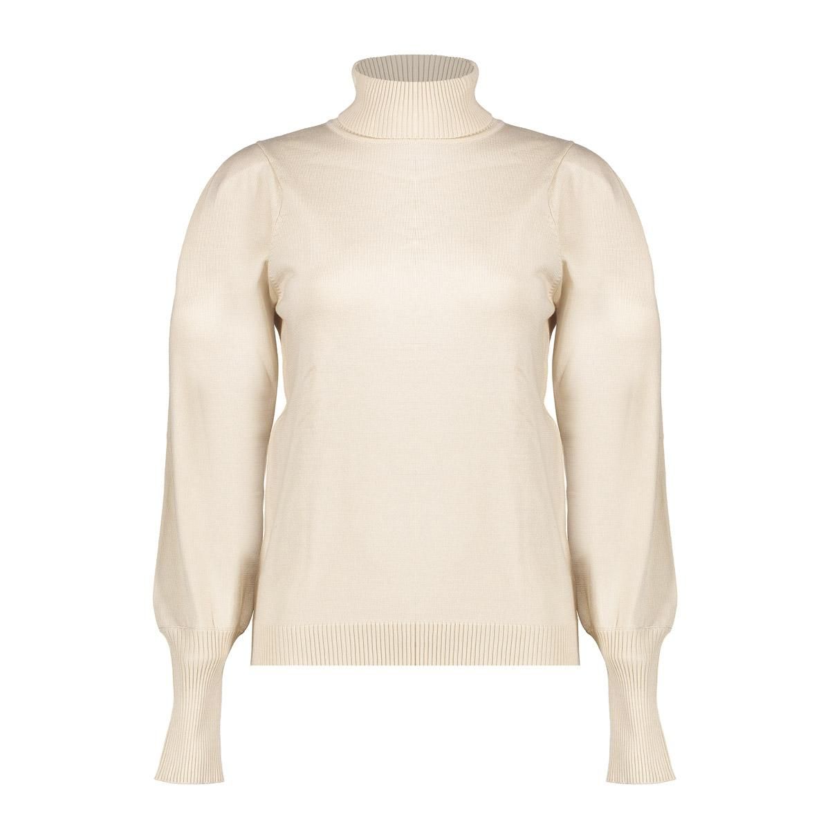 Geisha Pullover col pleated shoulders Ecru 54533-14