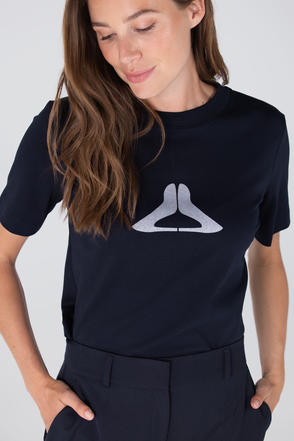 Jansen Amsterdam LOLA SHIRT CO 140 short sleeve pumps 000780 - dark blue LOLA W2