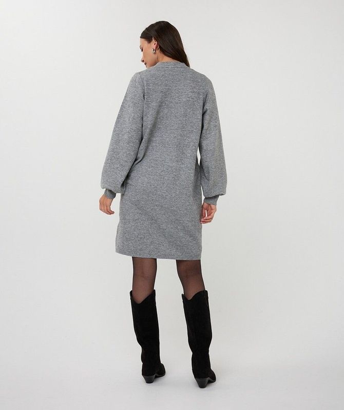 Esqualo Dress lurex Grey Melange F25.02518