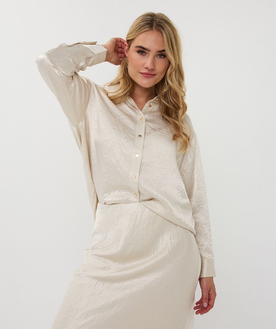Esqualo Blouse oversized acetate Pearl F25.15512