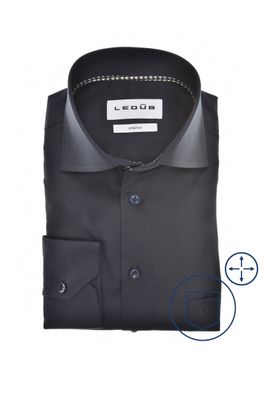 Ledub Shirts Plain:Overhemd Donkerblauw 190 Donkerblauw 19 0143111