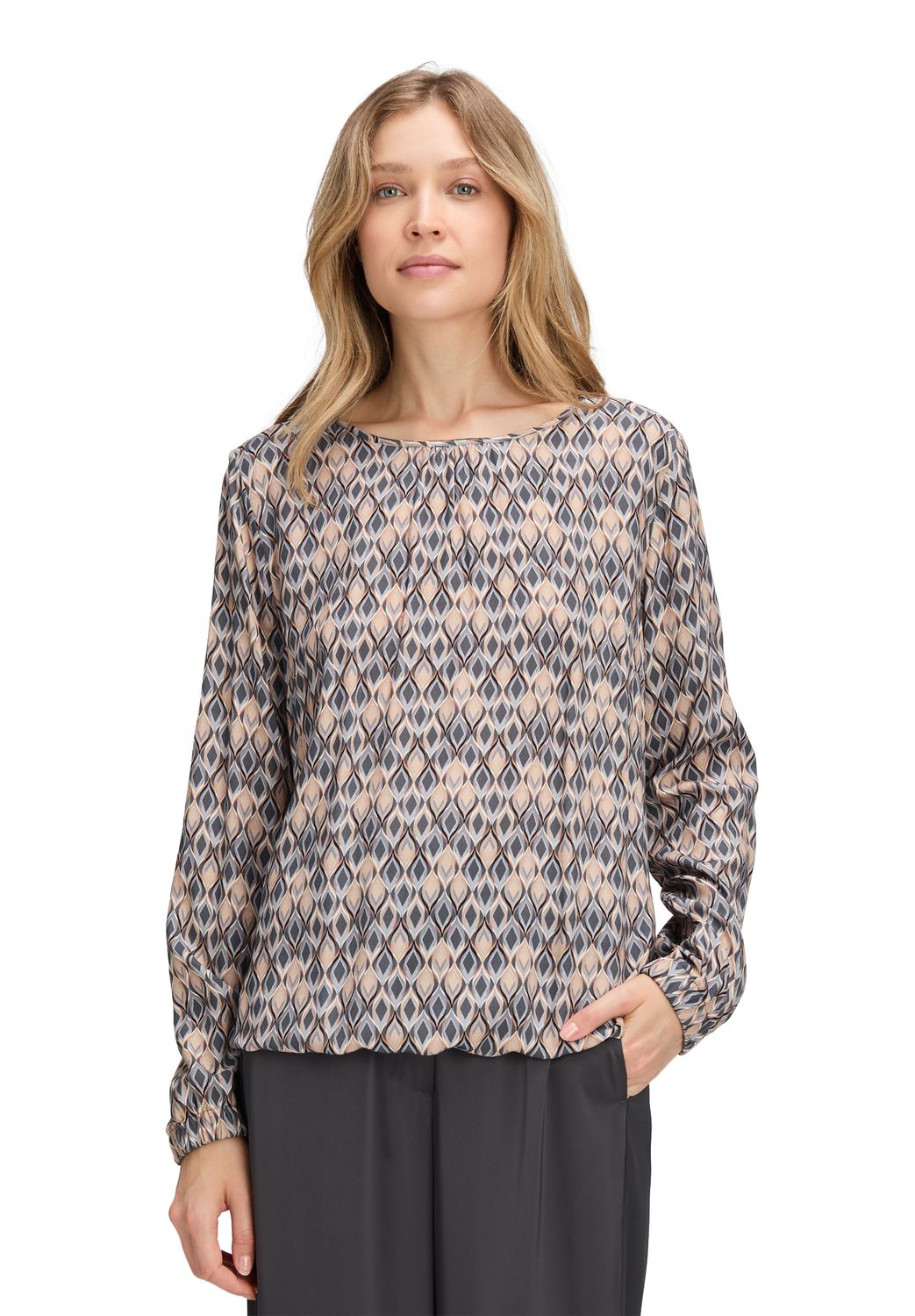 Betty Barclay Bluse Kurz 1/1 Arm Grey/Beige 89221643