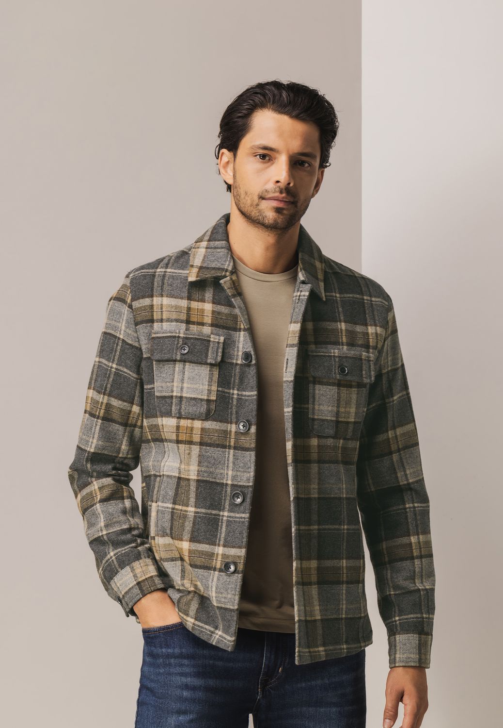 State of Art Overshirt Long Sleev middengrijs:bruin 22525829