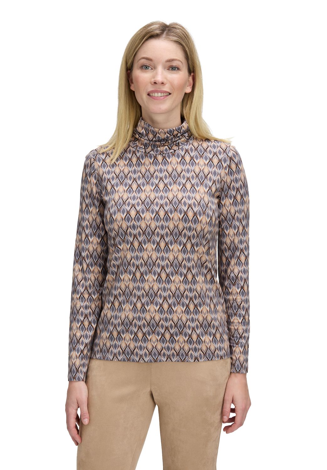 Betty Barclay Shirt Kurz 1/1 Arm Grey/Beige 26131483
