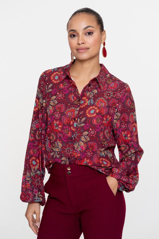 Geisha Blouse print Rose 53606-20
