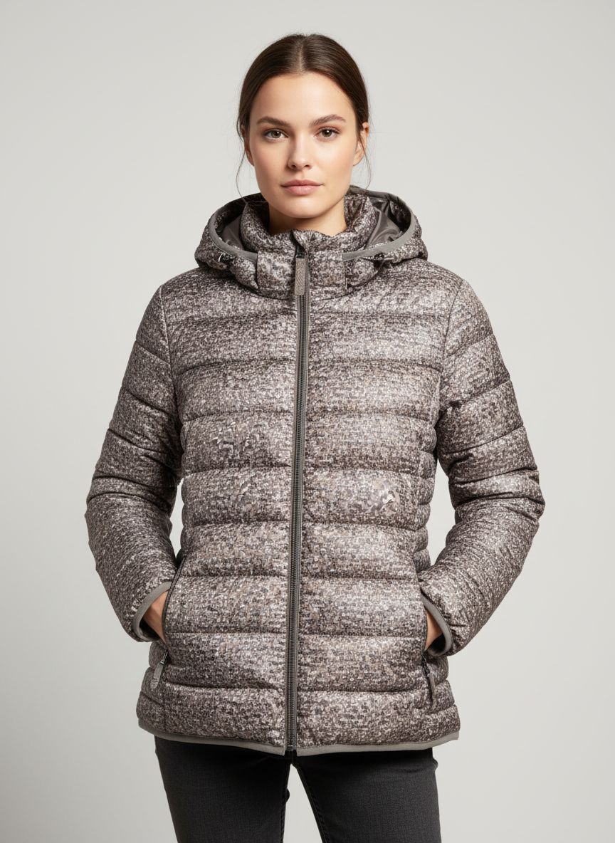 Model: Barbara Lebek Jacke Stepp z. wenden chocolate/beige 31180052