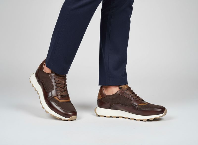 H32 Sneakers Nord Pas Donkerbruin leer 37480 02