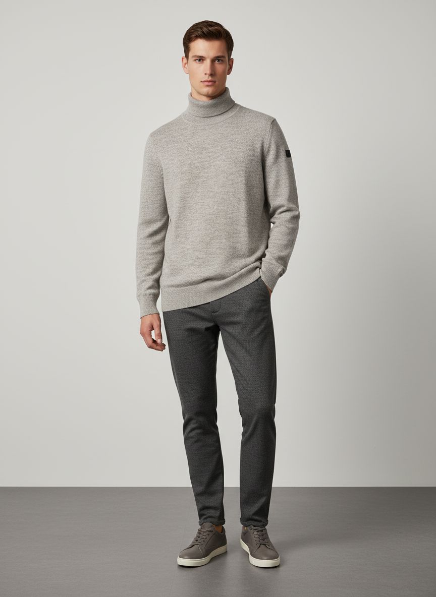 State of Art Pullover Col Plain kit:sepia 15125063