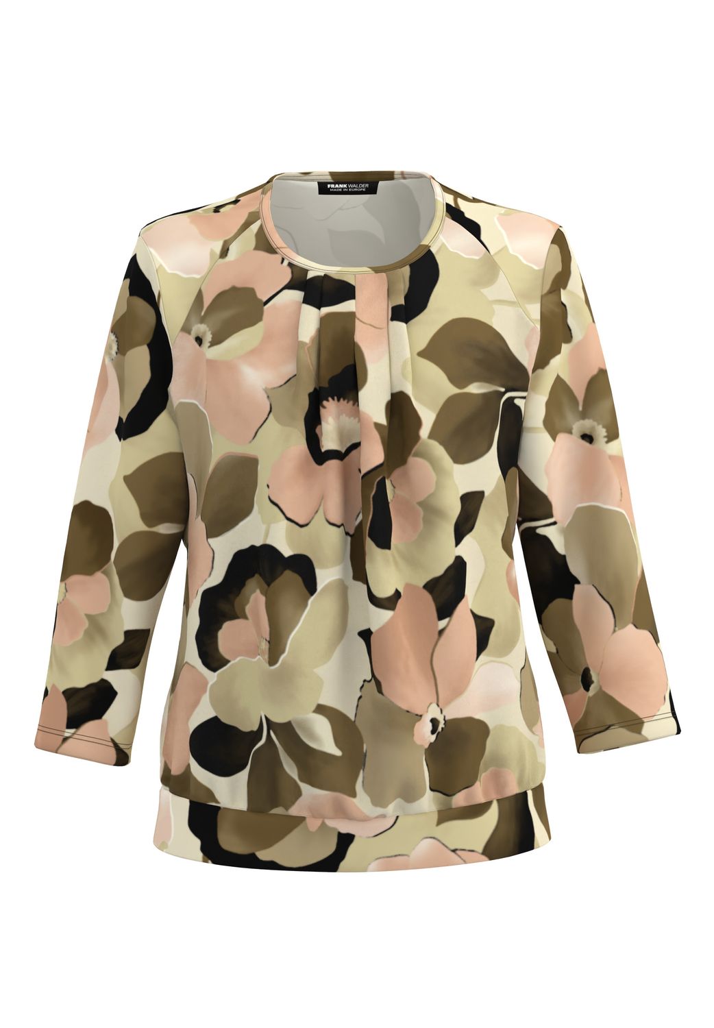 Frank Walder Blusenshirt  3/4 *rmel beige/ bro Print NOS725423